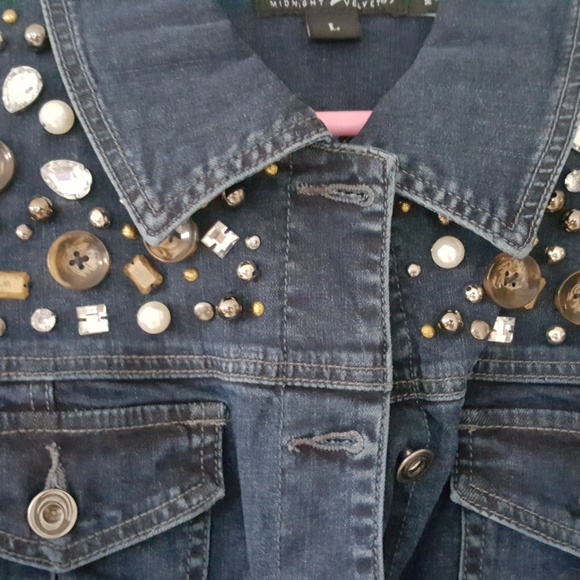 Denim Stud Women's Jacket by Midnight Velvet NEW - Picture 4 of 5